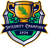 Integrity Champion lapel pin design